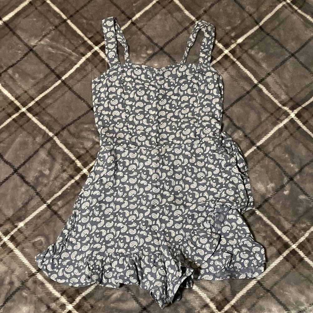 Woven wrap romper